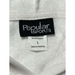 Popular Sports  White Cropped Hoodie Club Malibu California Graphic Sweatshirt L Photo 4