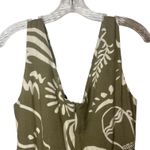 Paper Heart  Olive Abstract Print Linen Blend Sleeveless Maxi Dress Sz Large Photo 7