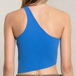 ALC Frank NWT A.L.C Colby One Shoulder Asymmetrical Blue Royal Crop Top Shirt Tank Top Photo 1