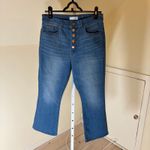 Loft  EUC Women's Kick Crop Jean High Rise Button Fly Size 28/6 Petite Photo 2