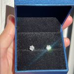 .5 Carat Moissanite Stud Earrings Sterling silver certificate appraised Photo 7
