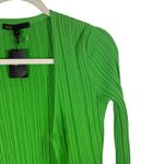 Maje  Maestro Ribbed Ruffled Knit Cardigan Sweater Green NEW Womens 1 US Small Photo 2