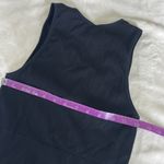 Alya Black Ribbed V-Neck Tank Top Photo 5