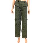 Brandy Melville OS Kim cinch waist Army green cargo pant P 3097 Photo 11