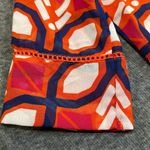 Buckhead Betties  Blouse Womens Large Red White Blue Cantina Jules Georgette Flow Photo 2