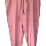 T7 NWT Needle & Cloth Pink Linen Blend Jogger Pants Elastic Waist Drawstring L Size L Photo 0