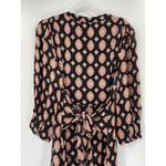 Nicholas Black Printed Silk Noura Tie Waist Maxi Dress Size 14 Photo 4