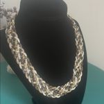 Dana Buchman Stunning Braided Necklace in Gold, Silver, and Black Photo 1