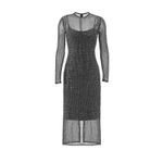 Rachel Roy Charcoal Silver Sequined Long Sleeve Cocktail Party Midi Dress Sz XS Black Photo 4