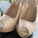 Qupid NUDE PATENT SLING BACK HEELS Photo 10