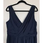 Dessy Collection Vivian Diamond Collection Chiffon Gown Style 2894 Size 18R Navy Blue Photo 2