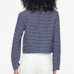 NWT J. CREW Tweed Lady Jacket Antique Navy Ivory Stripe Blue Size 4 Photo 2