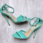 Steve Madden Holiday Green Suede Heels 6.5 Photo 0