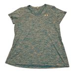 Under Armour V Neck Athletic Hear Gear Short Sleeve Shirt Blue Large Photo 0