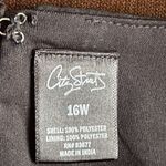 City Streets  Black Sheer Midi Dress Cold Shoulder Ruffles Button In Back Sz 16W Photo 7