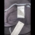 WRAP London Gray‎ Cotton TShirt Dress Size 14 Embroidered Shoulder Gray Photo 5