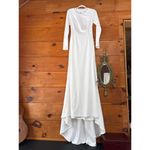 Lulus  Eloquent Endearment White Long Sleeve Backless Maxi Dress Bridal Wedding M Photo 3