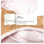 J.Crew Ribbed Curved Waist Cheeky String Bikini Bottom in Light Pink Size L Photo 5