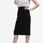 MM.LaFleur  Maddie Dress in Black White Kohl Stripe Blouson Pencil 2 Photo 0