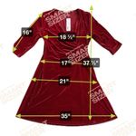 Soft Surroundings Velvet Hyannis Red Dress Surplice Top Swingy Skirt NWT Size M Photo 10