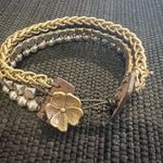 Lucky Brand  triple strand bracelet‎ floral closure Photo 0