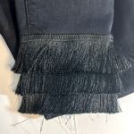 frame denim Frame Le High Byxbee‎ Fringe Hem Black Skinny Jeans Size 25 Photo 10