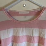 Lululemon  tee shirt. Pink and white striped. Small Photo 1