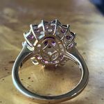 Natural Wine Garnet Ethiopian Opal Sterling Silver Ring Size 6.75 Gold Photo 4