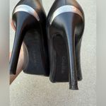 Calvin Klein Black Pointed Classic Stiletto Pumps with Silver Detailing Size 8 Photo 6