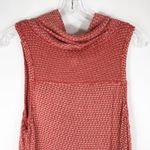 Free People We the XS Top Sleeveless Tank Cowl Neck Red White Knit Soft 1231 Photo 4