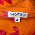 ModaPosa Gabriella Tunic Dress Big Coral Orange Fuchsia Women Size XL Beach Chic Photo 5