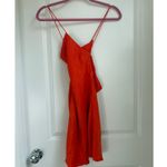 ZARA  Orange Satin‎ Effect Mini Slip Dress Small Photo 3