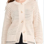 Magaschoni  Cream Open-Knit Cardigan Photo 0