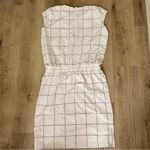 ALBION FIT  Going Places Dress White Windowpane Grid Size medium Tall Photo 2