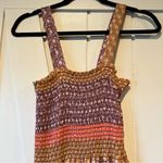 BUCKETLIST S Patchwork jumpsuit w/pockets one piece FLAW smocked bodice wide leg Purple Photo 1