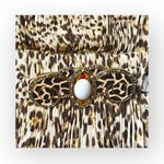 Roberto Cavalli Class  𒀭Luxe Crystal Enameled Metal Belt Top 𒀭Leopard Print 𒀭4 Photo 3