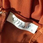 Miss8 Brown Mesh Corset Spaghetti Strap Maxi Dress, Size Small Photo 4