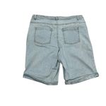 Woman Within Plus 18W Light Wash Bermuda Denim Jean High Rise Shorts Photo 2