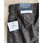 Rafaella  Paisley Pants Sz 12 NWT Black Pull On Slim Leg Comfort Photo 7