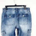 KANCAN Avery Medium Wash Straight Leg High Rise Cargo Jeans, Size 28 Blue Photo 5