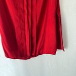 Classiques Entier Red Silk Sleeveless Pleated Top XS Dark Romantic Career Party Photo 3