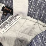 Quince 100% European Linen Wide Leg Pants Chambray Blue Stripe Medium Pull On Photo 5