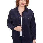 Ruby Rd  Shacket Women S Pincord Velvet Soft Long Sleeve Snap Front Shirt Jacket Photo 2