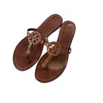 Tory Burch Miller Leather Flat Thong Sandals Brown Size 10 Photo 10