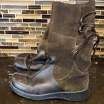 Ecco  Brown suede Leather boots‎ with wool lining Size 35 4-4.5 Photo 0