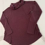 Maurice's Maurice’s Ribbed Burgundy Cowl Neck Sweater Women’s Small A-Symmetrical Cozycore Photo 1