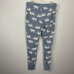 Hanna Andersson Polar Bear Long John Pajama Pants Women's Size L Blue White Size L Photo 2
