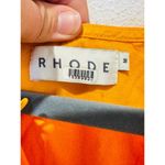 RHODE Orange Yellow 100% Cotton 3/4 Sleeve Embroidered Carla Mini Dress Size M Size M Photo 9