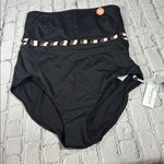 Seafolly  $199 Sun Stripe Black Bandeau One Piece Swimsuit size 18 DD Cup NEW Photo 4