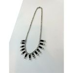 Vintage Black and White Rhinestone Necklace Choker Photo 7
